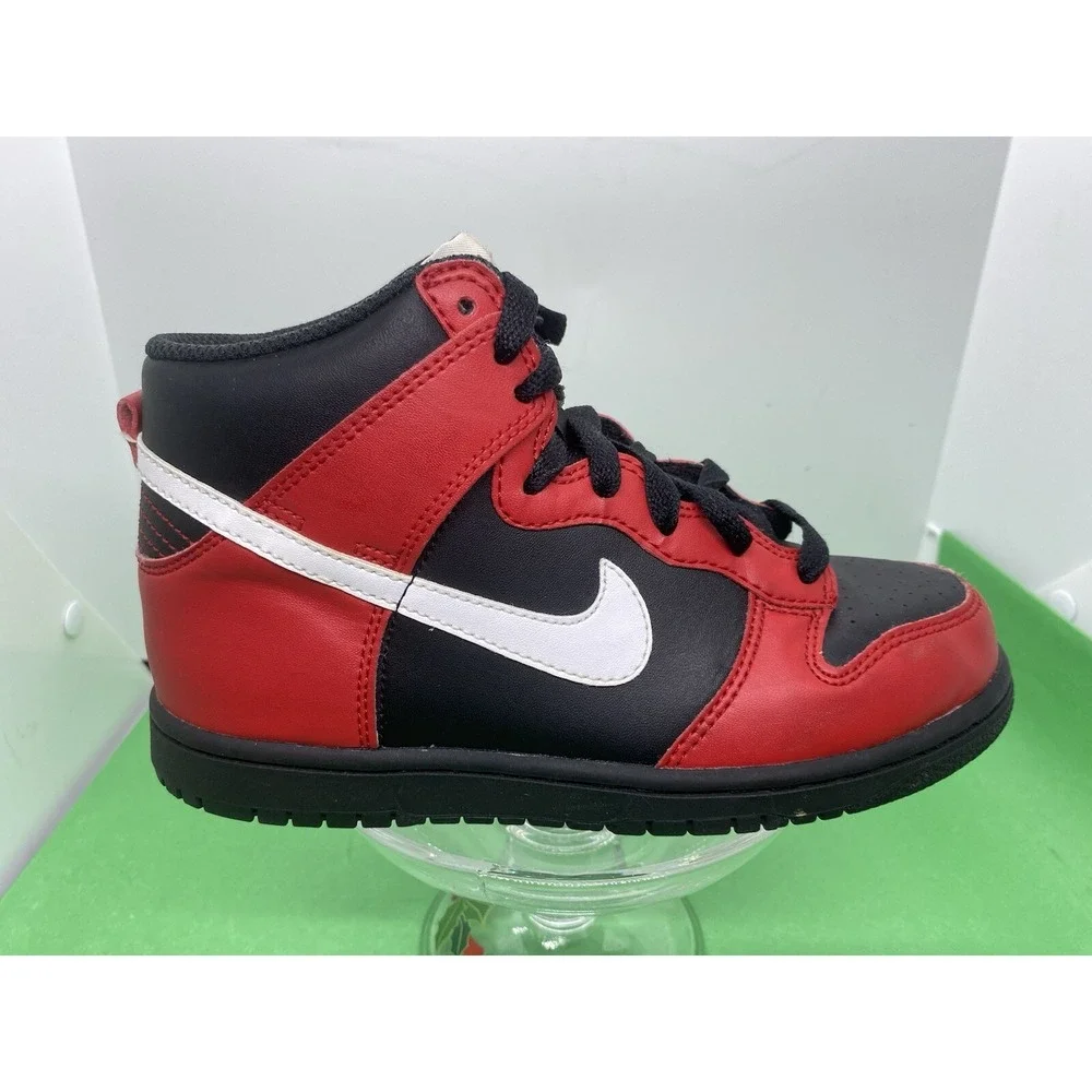 Nike Dunk High Top PS Black University Red Kids 2.5Y DD2314-003 Sneakers Shoes